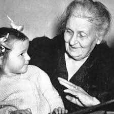 Dr. Maria Montessori with children